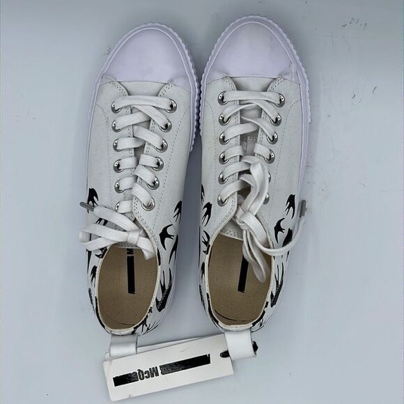 NWT McQ White Swallow Swarm Trainer Size 38 Unisex - Picture 6 of 13